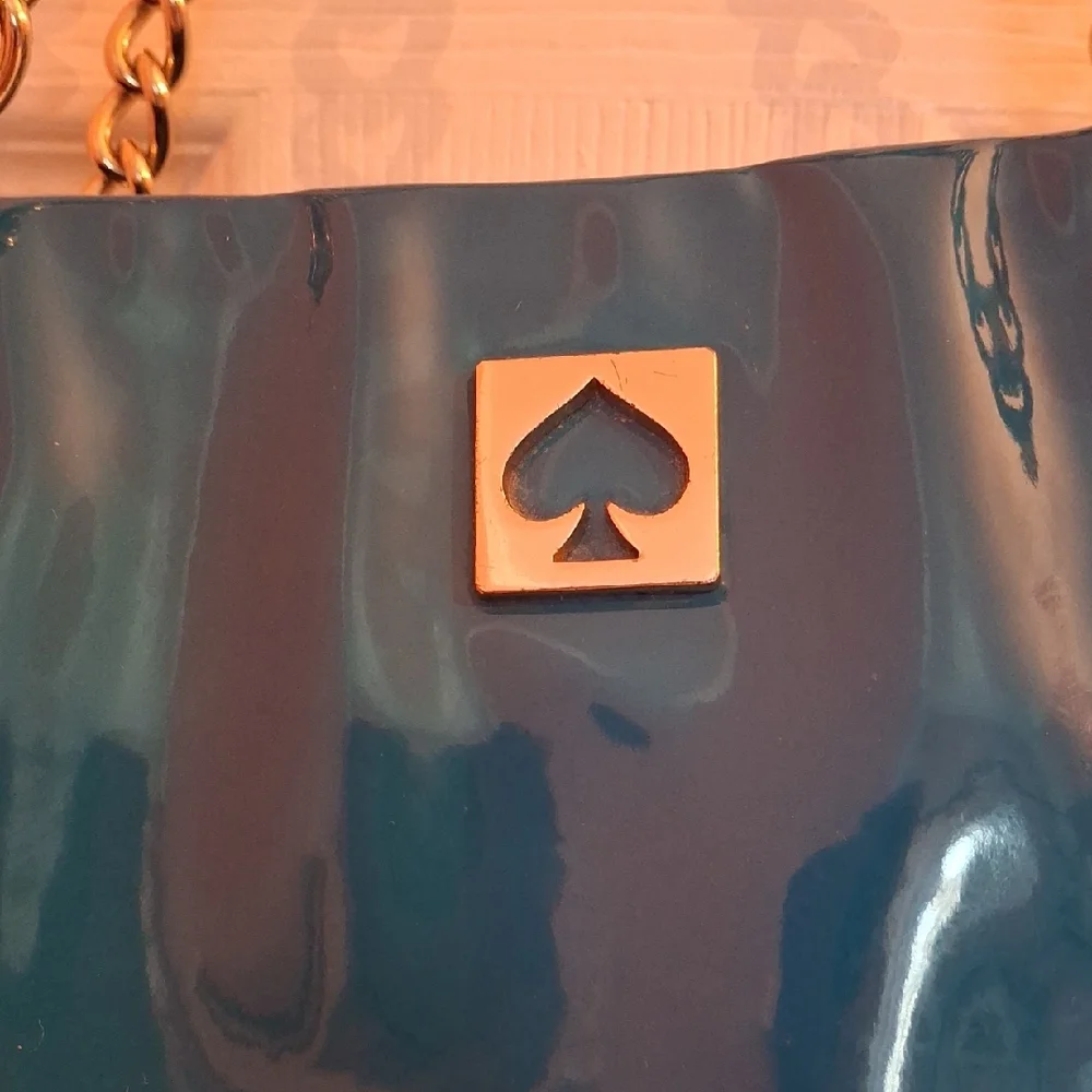 Kate Spade Blue Shoulder Bag with Gold Chain - Picture 2 of 13